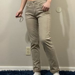 Uniqlo stretchy waist beige pants